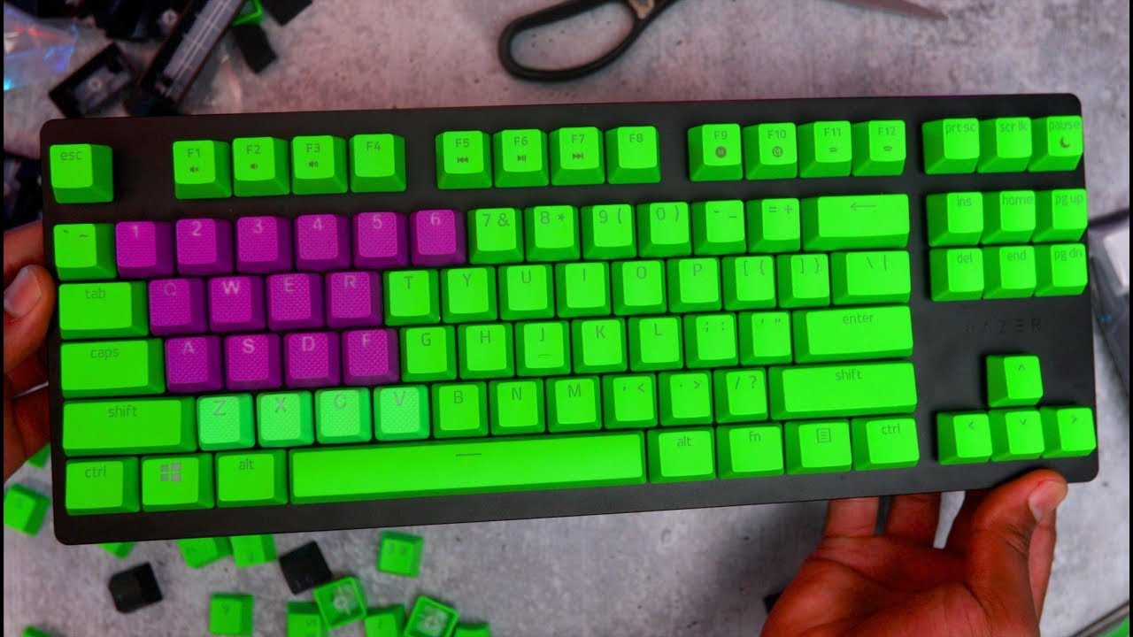 Bộ Keycap Razer PBT Keycap Upgrade Set Green RC2101490400R3M1 Chính