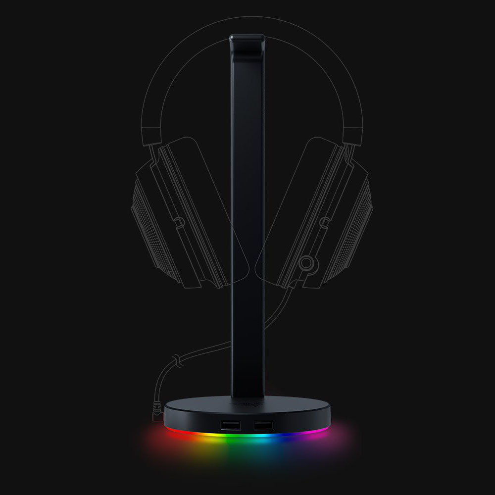 Razer Base Station Chroma USB headset desk stand is perfect for