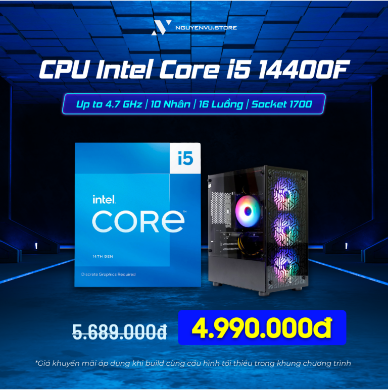 CPU Intel Core I5 14400F | Giá Tốt Tháng Ba 2024