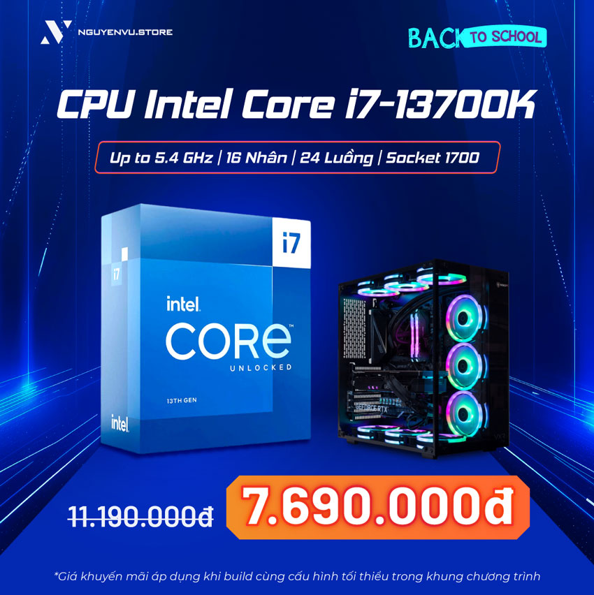 CPU Intel Core I7-13700K - Intel Thế Hệ 13 | Chính Hãng