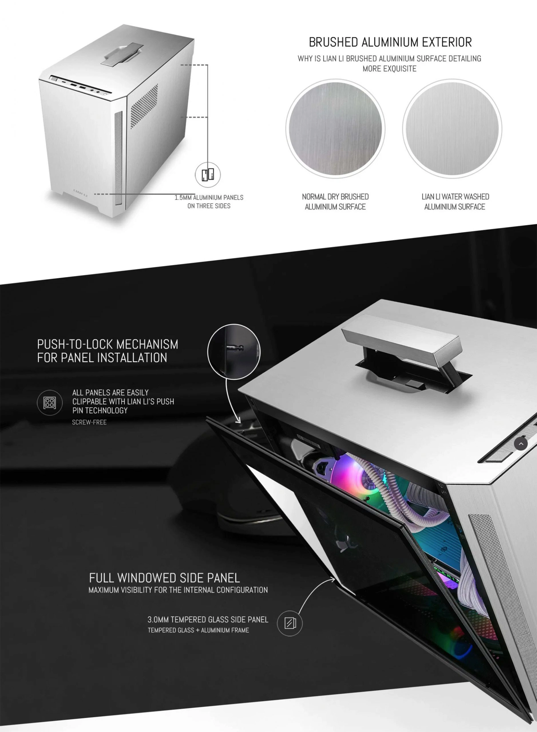 Vỏ Case LIAN-LI TU150 Black/Silver