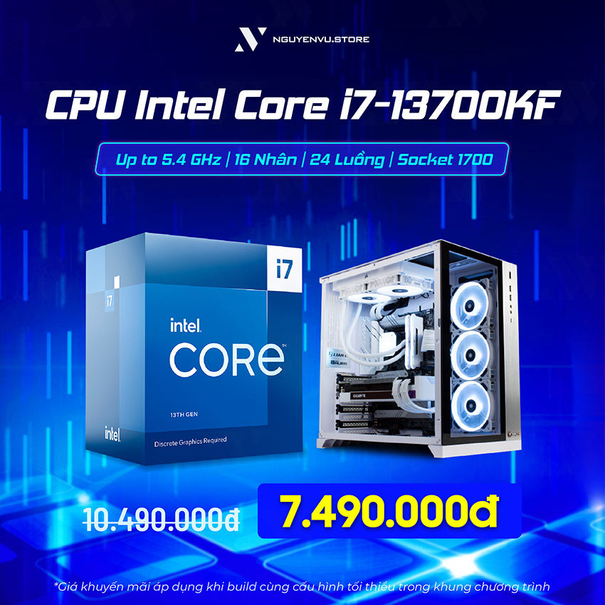 CPU Intel Core I7-13700KF - Intel Thế Hệ 13 | Chính Hãng