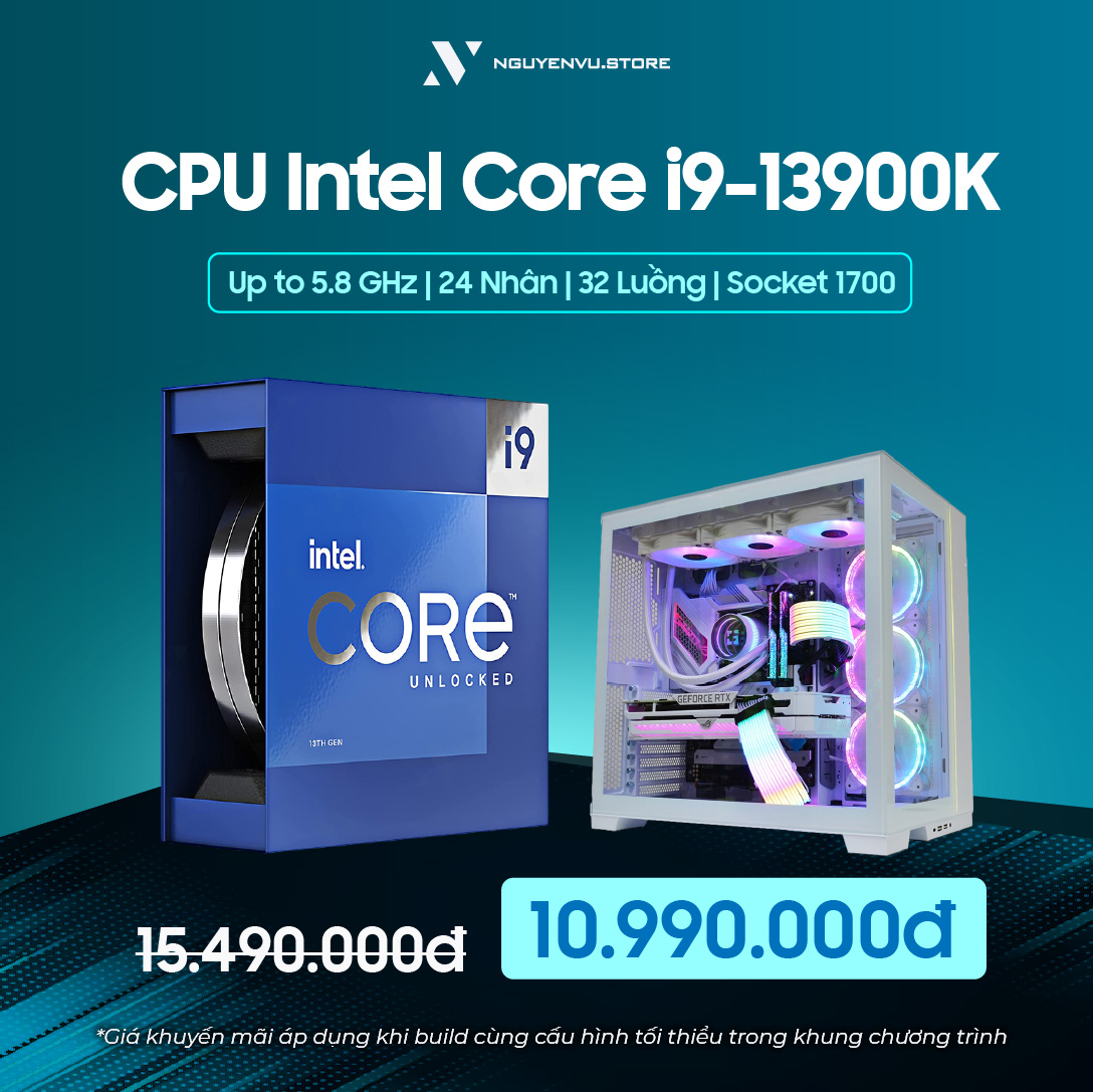 CPU Intel Core I9-13900K - Intel Thế Hệ 13 | Chính Hãng