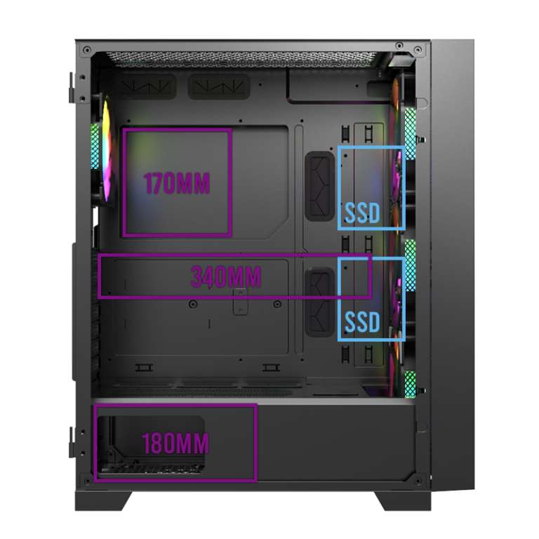 Vỏ Case Montech AIR 1000 Premium Black - MAIANH PC