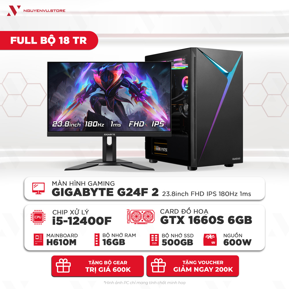 Full Bộ PC Gaming Kèm Màn Hình Chính Hãng | Giá Rẻ Trả Góp